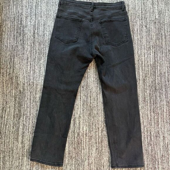 S.O.N.G. Women’s Size 29 Timeless Fit Straight Leg Mom Jeans Black Denim Ripped - Picture 8 of 8